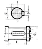 Размеры концов выходных валов РМ250 – РМ1000